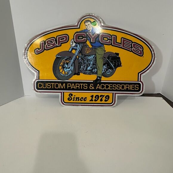 Sign J&P Cycles Custom Parts Sign - Picture 2 of 8